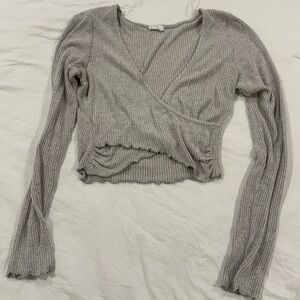 Long sleeve soft “wrap” shirt
